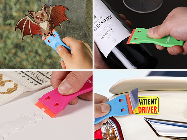 WORKPRO Plastic Razor Blade Scraper Kit, 3 Scrapers with 120 Blades