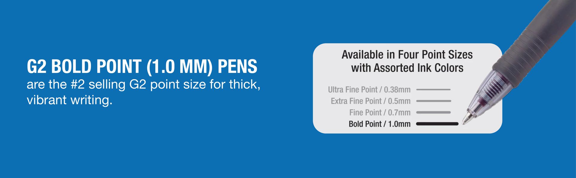 PILOT G2 Premium Gel Pens, Bold Point 1.0mm, Blue Ink, 12-Pack