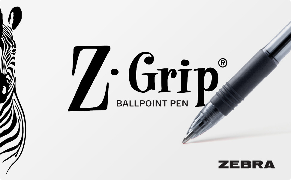 Zebra Pen Z-Grip Retractable Ballpoint Pen, Black Ink, 1.0mm, 24 Bulk-Pack