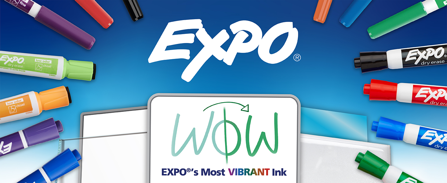 EXPO Dry Erase Markers, Low Odor Ink, Black, Fine Tip, 36 Count - Easily Erases, Ideal for Classroom, Home, Office, Back to School, Teacher Supplies