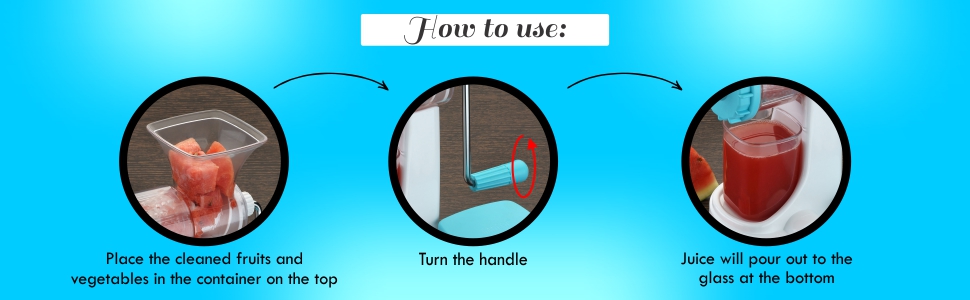 Ganesh Fruit & Vegetable Steel Handle Juicer, Blue