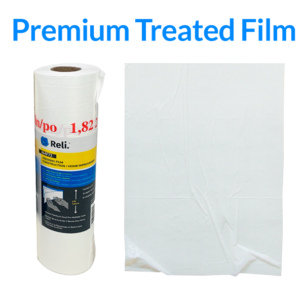 Reli. Masking Film 1 Roll | 180' x 48" | Pre-Folded Plastic