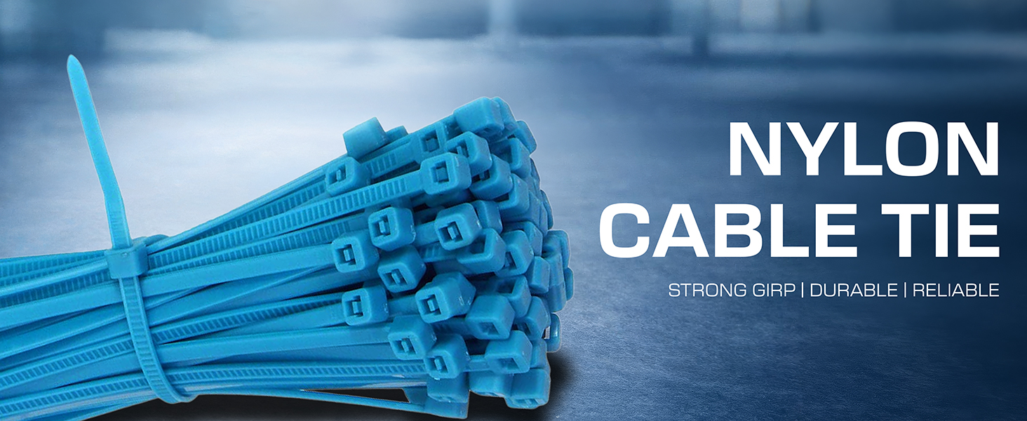 Electronic Spices 2.5mm X 150mm Blue Color Multi-purpose Self Locking Nylon 66 Industrial Grade Cable Tie Pack of 100pcs