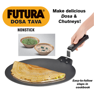 Hawkins Futura Nonstick Dosa Tava, Diameter 33 cm, Thickness 4.88 mm (NDT33)