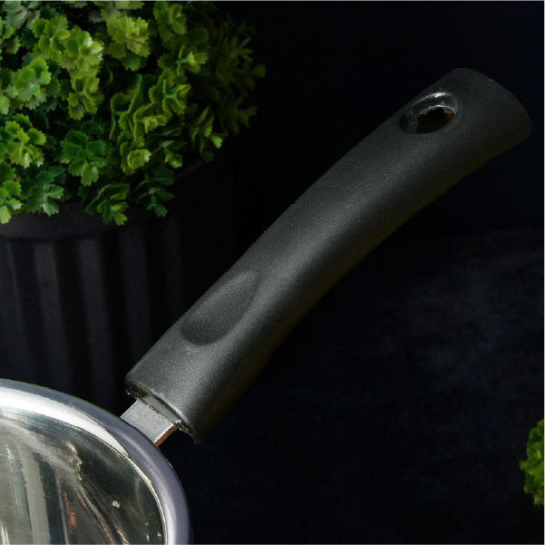 Lifelong 4 Pc Stainless Steel Cookware Set | 2.2L Kadhai with Lid 22cm | 1.4L Fry Pan 22cm | 1.2L Saucepan 14cm |1.4L Tope 16cm | Comes with Common Lid | Induction & Gas Compatible |Bakelite Handles