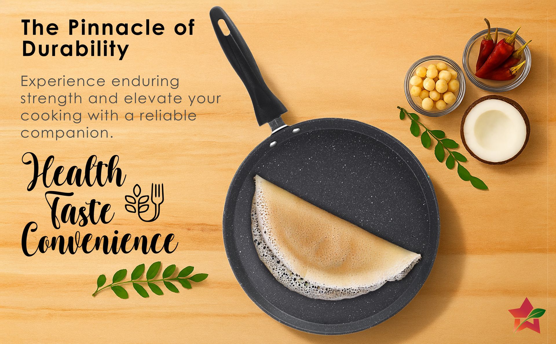 Wonderchef Duralite Die-cast 28 cm Dosa Tawa | 5 Layer Healthy Duramax Non-Stick Coating | Soft Touch Handle | Pure Grade Aluminium | PFOA Free | 2 Year Warranty Grey