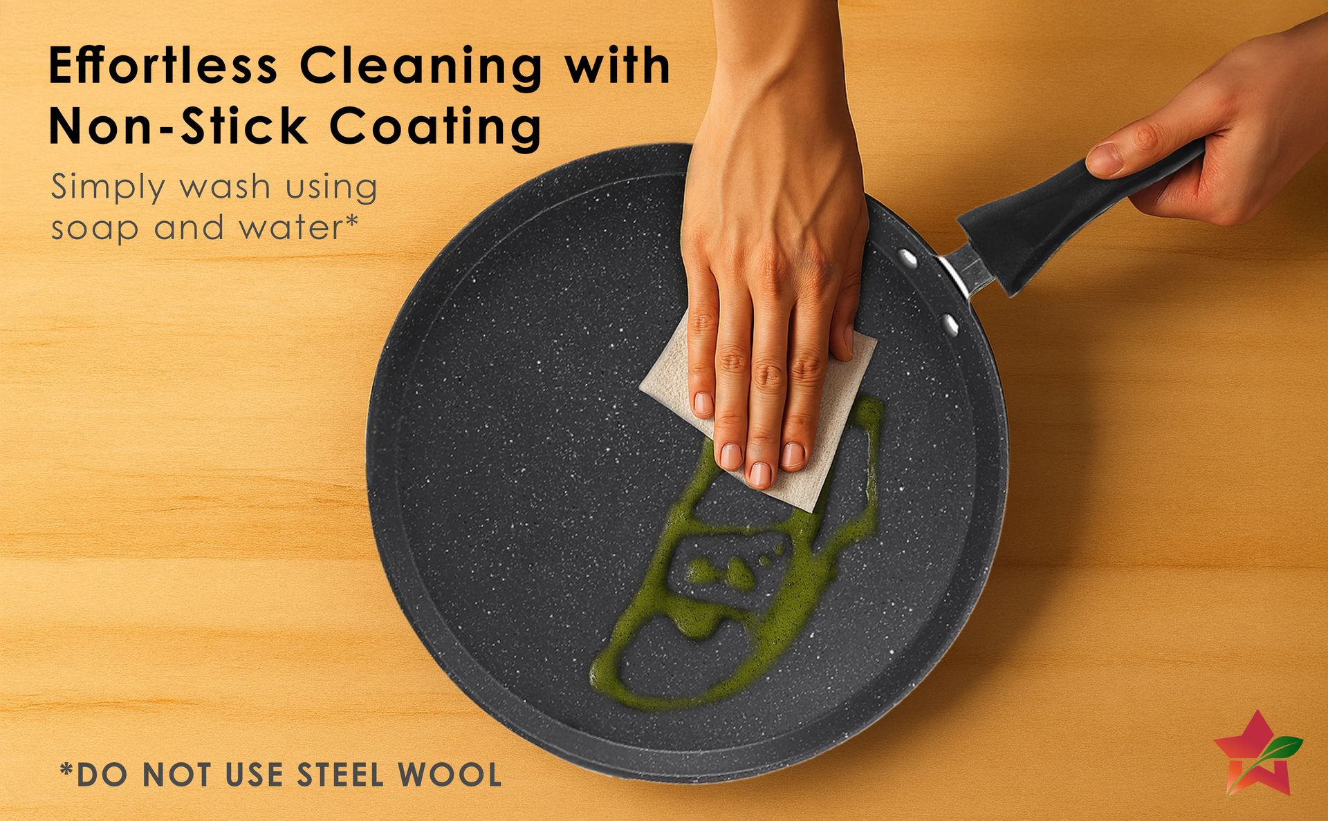 Wonderchef Duralite Die-cast 28 cm Dosa Tawa | 5 Layer Healthy Duramax Non-Stick Coating | Soft Touch Handle | Pure Grade Aluminium | PFOA Free | 2 Year Warranty Grey