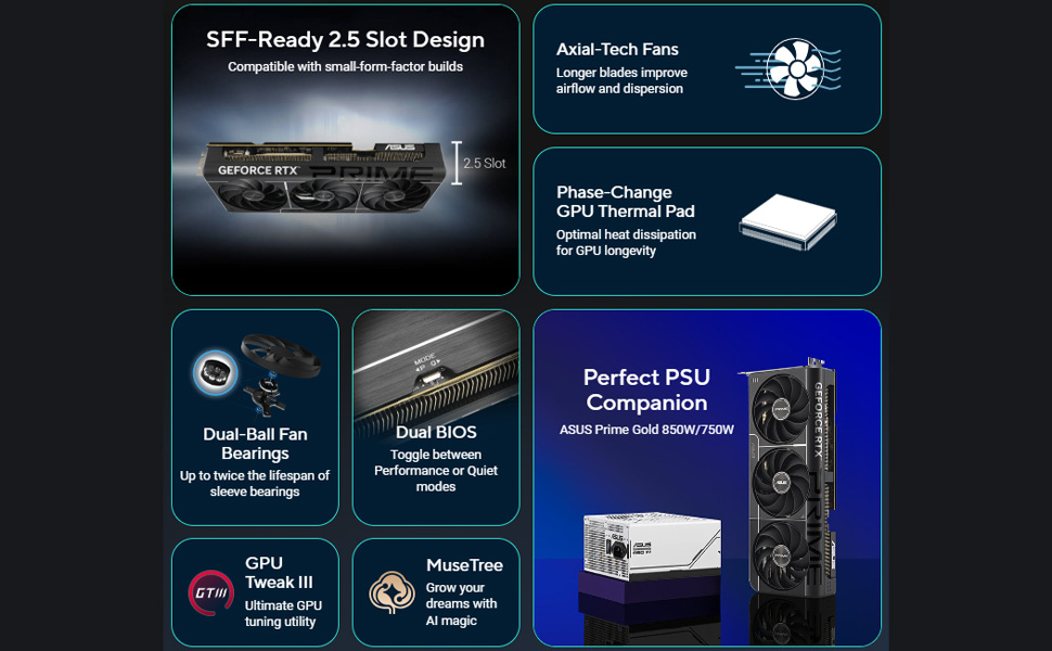 ASUS Prime GeForce RTX 5070 12GB GDDR7 OC Edition Gaming Graphics Card