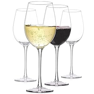 Style Crystal Clear 310 ml Red Wine and White Wine Glasses Perfect for Parties, Gifts,Housewarming,Weddings,Aniversary Set of 2