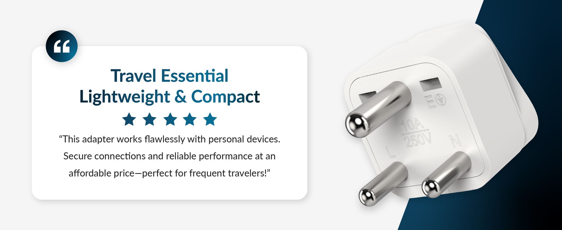 Destinio Universal Travel Converter Plug Type D | World to India Adapter | Compatible for US Canada UK Europe Australia China | CE Certified, ROHS Compliant | 10A 250V Single Socket (Pack of 1 Pack)