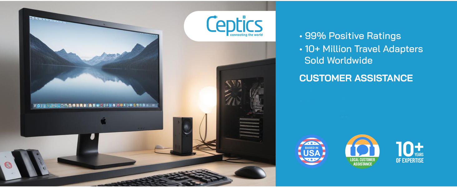 Ceptics UK Adapter for Indian Pins, India to UAE, Hong Kong, Dubai, UK Plug - Type G - Perfect for Laptop, Camera, Chargers - CE - RoHS - 3 Pack -White- Lifetime Limited Warranty