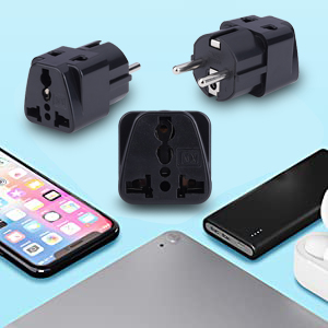 MX Universal Europe Travel Adapter – 2/3 Pin Type E/F Schuko Plug Converter 13A 250V, International EU Power Socket for Germany, France, Spain, Mobile & Laptop Chargers