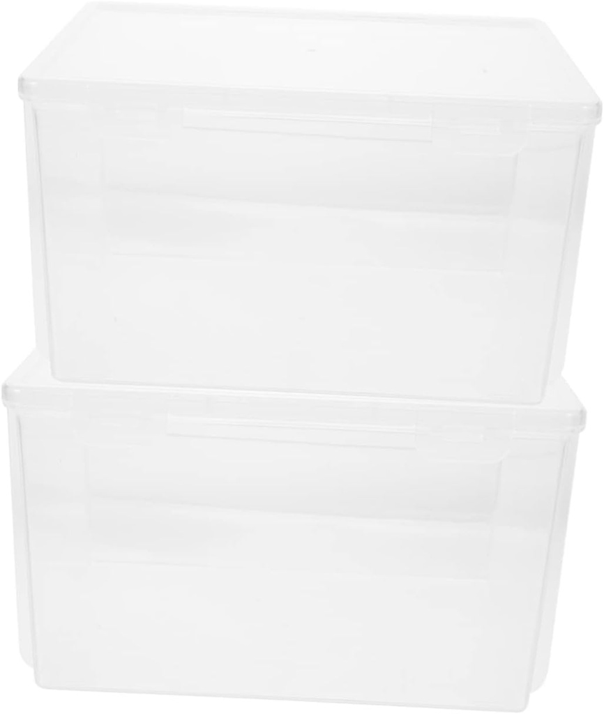 2pcs Storage Containers Lids for Kitchen Crisper Boxes Bread Fruit Fridge Organizer Fresh Keep Holder