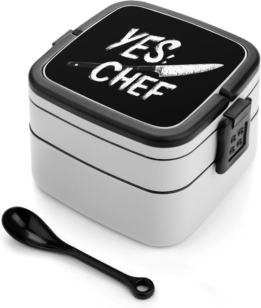 Yes Chef Lunch Box with Handle Stackable 2 Layer Leak-Proof Bento Box Portable Food Containers for Unisex