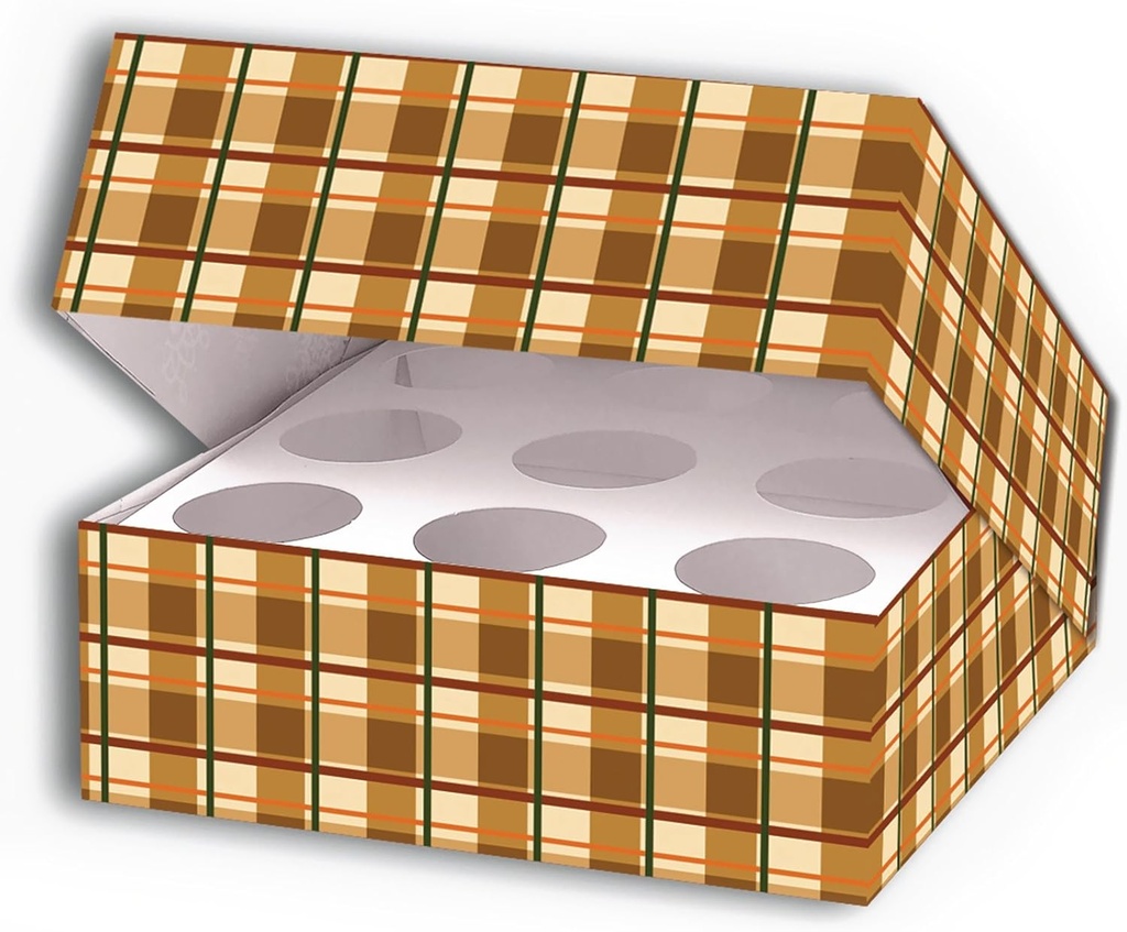 Plaid Cupcake Box Party Accessory