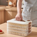 MANHONGYU 4-layer Food Storage Containers,Plastic Cookie Containers,Stackable Cookie Carrier, Dumpling Storage Box,Food Containers with Lids Airtight