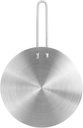 Heat Diffuser Plate, Stainless Steel Heat Diffuser, Practical for Glass Cooktop Induction Cooker(22cm)
