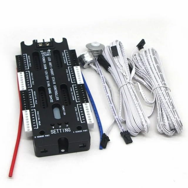Protium LED Motion Sensor Stair Light Controller, 32 Channels Automatic Step Controller, Speed Brightness Adjustable with Short Circuit Protection