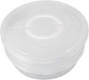 2pcs Multifunctional Cheesecake Carrier Lids Pizza Keeper Box for Easy Visibility Fresh Storage