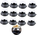 200pcs Round Moon Cake Box Plastic Cake Slice Containers Storage Bakeware Secure Closure Sealing Lid