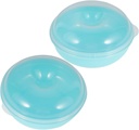 2pcs Airtight Bread Container Storage Box Bread Loaf Keeper Microwaveable Box Home Storage