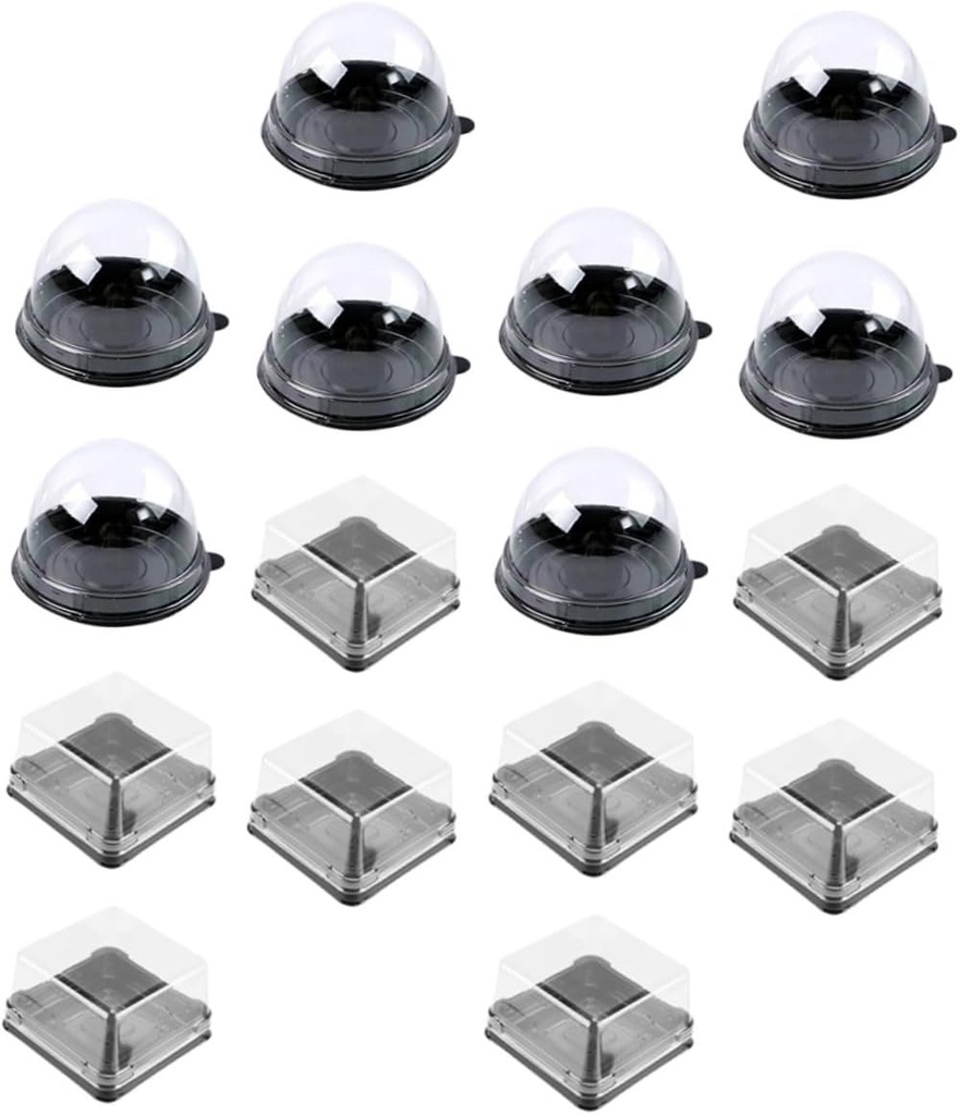 100pcs Portable Packing Boxes Small Cake Boxes Bread Puff Square Bottom