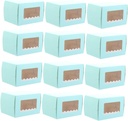 12pcs Eco-friendly Cake Storage Boxes Cupcake Packing Containers Dessert Boxes for Wedding Shower