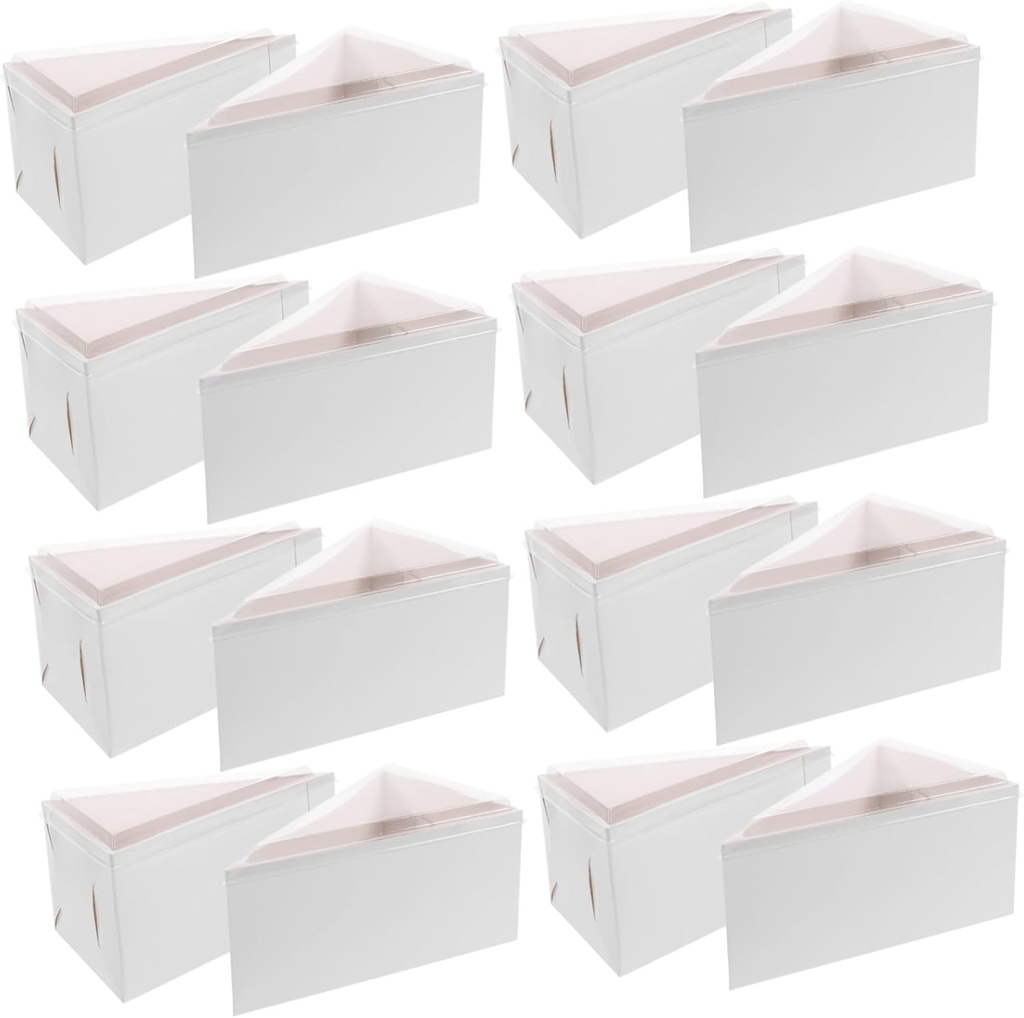 50sets Cake Slice Boxes Cake Packing Case Biscuit Containers Cupcake Containers Bakery Boxes
