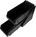 Cabilock Plastic Coffee Station Organizer Box with Two Compartments Space Saving Coffee Bar Accessories Storage for Sugar Straws Tea Bags Desktop Condiment Container for Cafes and