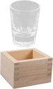Luxshiny 1set Japanese Sake Cups Wooden Box Elegant Glass Saki Cup for Home for Celebratory Parties Traditional Design Easy to Clean and Maintain