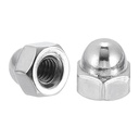 uxcell #8-32 Acorn Cap Nuts, 20Pcs 304 Stainless Steel Dome Cap Head Acorn Nut Hardware Nuts for Bolt Cover, Silvery