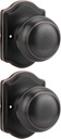 Haidms 2Pack Dummy Knobs Bronze Dummy Door Knobs Closet Door Knob Interior Door Lock Flat Ball Interior Door Knobs Non-Turning Door Handles Single Sided Handle for Closets Pantry French Double Doors