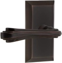 Nostalgic Warehouse Studio Plate Passage Fleur Lever in Timeless Bronze