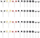 40 Pieces Eye Shaped Animal Food Picks for Lunchbox, Mini Fun Fruit Picks, Lunch Picks for Bento Box, Cute Reusable Toothpicks Forks for Picky Eaters, BPA-Free