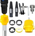 Pvc Pipe Threader, Screw Extractor Set, Broken Pipe Extractor Tool Set, Pipe Threading Tool, 1/2'' 3/4'' Dies Electric Drill Compatible for Home Repair