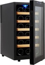 18 Bottle Wine Cooler Counter Top Wine Cellar Temperature Display Light Blocking Silent Shock Absorption External Touch Settings Kitchen