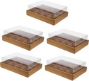5Pcs Small Cupcake Boxes with Transparent Design Bakery Muffin Containers Lightweight Break Resistant Cupcake Packaging for Various Occasions