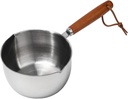 1pc Mini Sauce Pan, Stainless Steel Butter Warmer Pot, Coffee Milk Sauce Cooking Noodle Soup Oil Pot, Kitchen Cookware(500ml)
