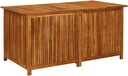 vidaXL Wooden Outdoor Storage Box with Gas-Lift Lid – Patio Deck Chest with Zippered Waterproof Bag for Garden Bench, Pool, Porch, Trunk, Cabinet, Teak Look – Brown, 59.1"x31.5"x29.5"