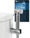HammerHead Showers Solid Metal Handheld Bidet Sprayer for Toilet, Handheld Bidet Attachment with 59-Inch Hose and Leak-Proof T-Valve, Jet Spray for Toilet, Muslim Shower, Chrome