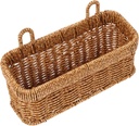 Woven Storage Basket Hanging Basket for Kitchen Decorative Garlic Ginger Holder Rustic Wall Decor