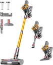 Cordless Vacuum Cleaner, 500W/45Kpa Vacuum Cleaners for Home with LED Display, 8 in 1 Lightweight Stick Vacuum with 60Min Runtime, Anti-tangle, Wall Mount Charging for HardFloor/Carpet/Pet Hair
