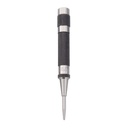 Starrett Steel Automatic Center Punch with Adjustable Stroke - 5" Length, 9/16" Punch Diameter, Lightweight, Knurled Steel Handle - 18A