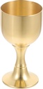 VOSAREA Mini Chalice Goblet Vintage Metal Shot Glasses Gold Communion Cup Brass Altar Wine Glasses Buddha Water Offering Bowl for Church Ritual Cocktail Holy Water