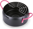 18cm Japanese Tempura Frying Pot Non-stick Flat Fryer Pancake Skillets Steak Grill Pan Cooking Pot Kitchen Cookware