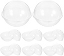 Kichvoe 10pcs Clear Cake Boxes Dome Lid Transparent Muffin Containers and Desserts Lightweight Stackable Design for