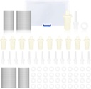 125Pcs Repair Plantation Shutters Tool Set Contains 40Pcs Shutter Repair Spring Pins, 40Pcs Repair Pins, 40Pcs Collar Pins, 4Pcs U-Shape Shutter Louvers Staples for Windows Tools Supplies