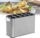 10 Tube Electric Egg Roll Maker - Fully Automatic Omelette & Sausage Hot Dog Maker, Breakfast Egg Roll Machine for Commercial Use & Snack Carts, Ideal for Breakfast Burgers
