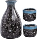 Ceramic Retro Classic Wine Glass Set Japanese Style Porcelain Sake Wine Set Japanese Concise Sake Set Cups Bowl