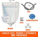 Wall Mounted Commercial Urinal With Flushable Bathroom Waterless Urinal for Men Plastic Urinals for Men Garage Urinal Urine Diverter Outdoor Urinal With Hose For Home Dorm Shed or Backyard RV (white)